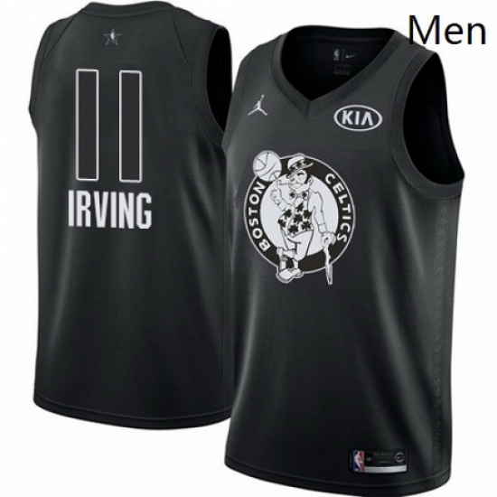 Mens Nike Jordan Boston Celtics 11 Kyrie Irving Swingman Black 2018 All Star Game NBA Jersey Mens Nike Jordan Boston Celtics 11 Kyrie Irving Swingman Black 2018 All Star Game NBA Jersey