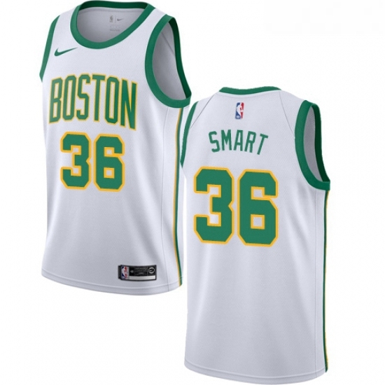 Womens Nike Boston Celtics 36 Marcus Smart Swingman White NBA Jersey City Edition Womens Nike Boston Celtics 36 Marcus Smart Swingman White NBA Jersey City Edition