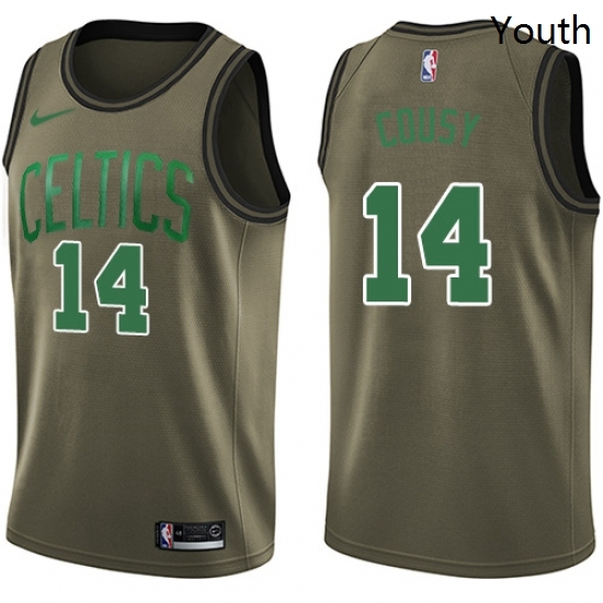 Youth Nike Boston Celtics 14 Bob Cousy Swingman Green Salute to Service NBA Jersey Youth Nike Boston Celtics 14 Bob Cousy Swingman Green Salute to Service NBA Jersey