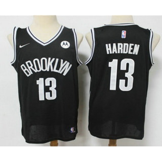 Men Brooklyn Nets 13 James Harden 2021 Black Swingman Stitched NBA Jersey With The NEW Sponsor Logo Men Brooklyn Nets 13 James Harden 2021 Black Swingman Stitched NBA Jersey With The NEW Sponsor Logo