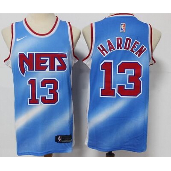 Men Brooklyn Nets 13 James Harden City Edition Blue Jersey Men Brooklyn Nets 13 James Harden City Edition Blue Jersey