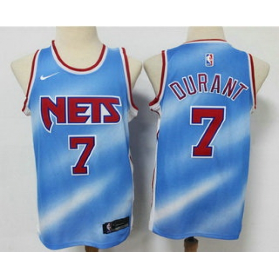 Men Brooklyn Nets 7 Kevin Durant Blue 2020 21 Hardwood Classics Stitched NBA Jersey Men Brooklyn Nets 7 Kevin Durant Blue 2020 21 Hardwood Classics Stitched NBA Jersey