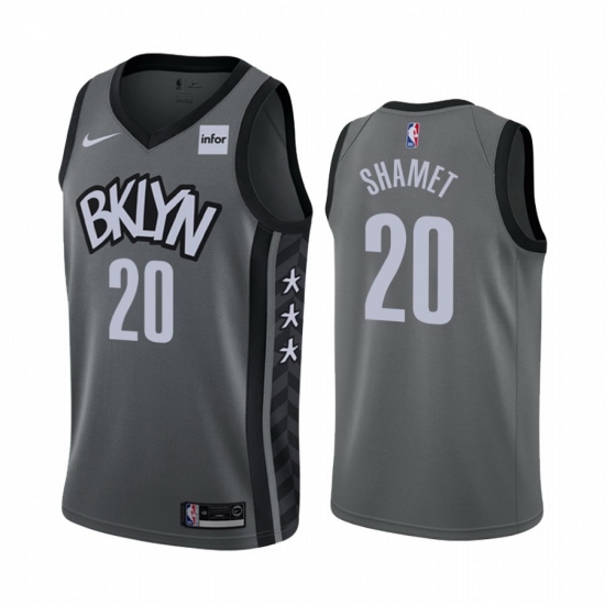 Men Nike Brooklyn Nets 20 Landry Shamet Gray NBA Swingman Statement Edition Jersey Men Nike Brooklyn Nets 20 Landry Shamet Gray NBA Swingman Statement Edition Jersey