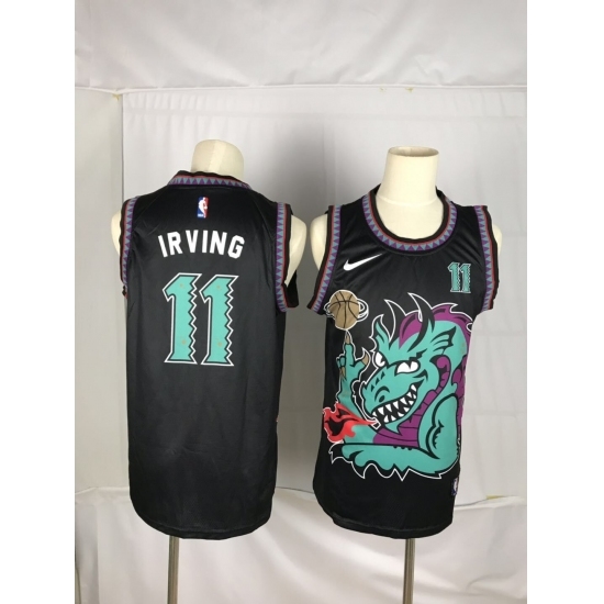 Men's Brooklyn Nets #11 Kyrie Irving Dragon Black Jersey Men's Brooklyn Nets #11 Kyrie Irving Dragon Black Jersey