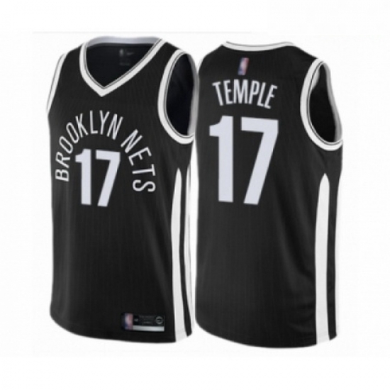 Mens Brooklyn Nets 17 Garrett Temple Authentic Black Basketball Jersey City Edition Mens Brooklyn Nets 17 Garrett Temple Authentic Black Basketball Jersey City Edition
