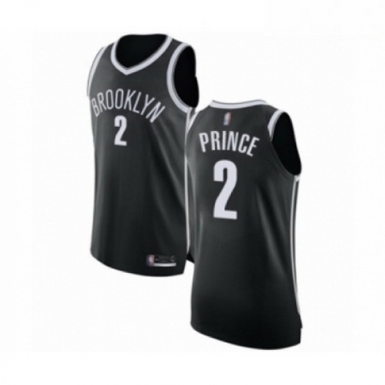 Mens Brooklyn Nets 2 Taurean Prince Authentic Black Basketball Jersey Icon Edition Mens Brooklyn Nets 2 Taurean Prince Authentic Black Basketball Jersey Icon Edition