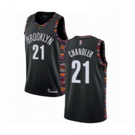 Mens Brooklyn Nets 21 Wilson Chandler Authentic Black Basketball Jersey 2018 19 City Edition Mens Brooklyn Nets 21 Wilson Chandler Authentic Black Basketball Jersey 2018 19 City Edition