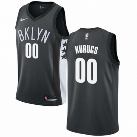 Mens Nike Brooklyn Nets 00 Rodions Kurucs Swingman Gray NBA Jersey Statement Edition Mens Nike Brooklyn Nets 00 Rodions Kurucs Swingman Gray NBA Jersey Statement Edition