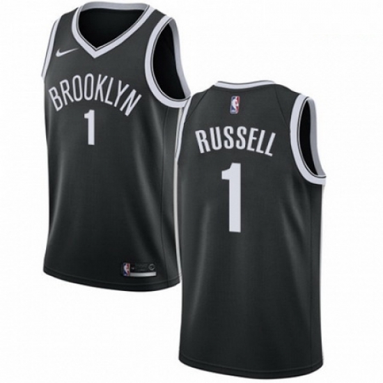 Mens Nike Brooklyn Nets 1 DAngelo Russell Swingman Black Road NBA Jersey Icon Edition Mens Nike Brooklyn Nets 1 DAngelo Russell Swingman Black Road NBA Jersey Icon Edition