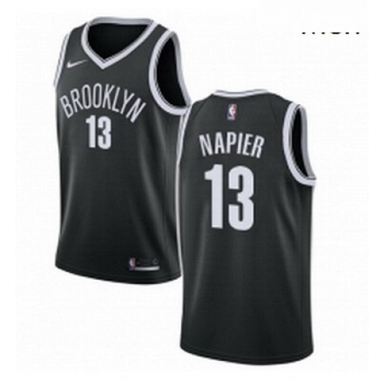 Mens Nike Brooklyn Nets 13 Shabazz Napier Swingman Black NBA Jersey Icon Edition Mens Nike Brooklyn Nets 13 Shabazz Napier Swingman Black NBA Jersey Icon Edition