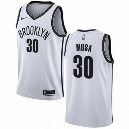 Mens Nike Brooklyn Nets 30 Dzanan Musa Swingman White NBA Jersey Association Edition Mens Nike Brooklyn Nets 30 Dzanan Musa Swingman White NBA Jersey Association Edition