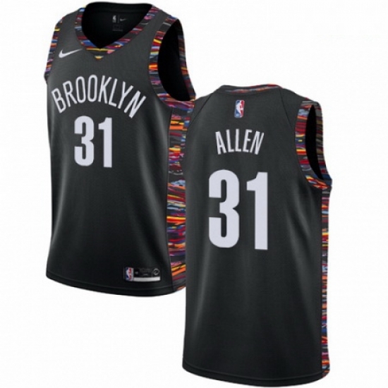 Mens Nike Brooklyn Nets 31 Jarrett Allen Swingman Black NBA Jersey 2018 19 City Edition Mens Nike Brooklyn Nets 31 Jarrett Allen Swingman Black NBA Jersey 2018 19 City Edition