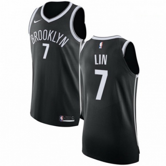 Mens Nike Brooklyn Nets 7 Jeremy Lin Authentic Black Road NBA Jersey Icon Edition Mens Nike Brooklyn Nets 7 Jeremy Lin Authentic Black Road NBA Jersey Icon Edition