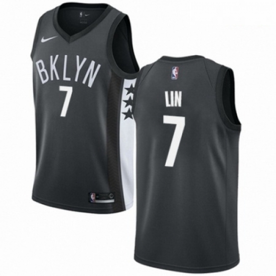 Mens Nike Brooklyn Nets 7 Jeremy Lin Authentic Gray NBA Jersey Statement Edition Mens Nike Brooklyn Nets 7 Jeremy Lin Authentic Gray NBA Jersey Statement Edition