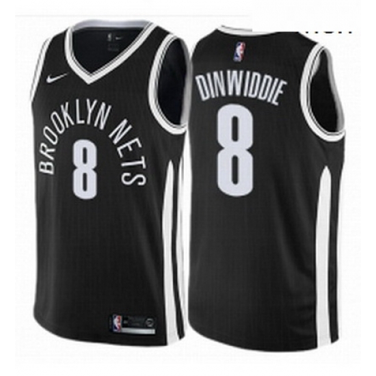 Mens Nike Brooklyn Nets 8 Spencer Dinwiddie Swingman Black NBA Jersey City Edition Mens Nike Brooklyn Nets 8 Spencer Dinwiddie Swingman Black NBA Jersey City Edition