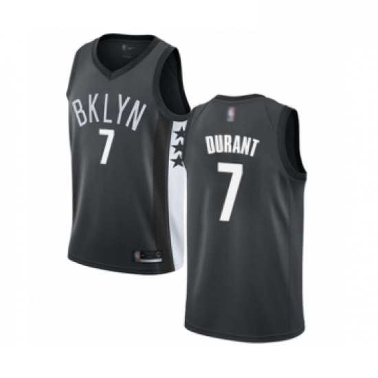 Womens Brooklyn Nets 7 Kevin Durant Authentic Gray Basketball Jersey Statement Edition Womens Brooklyn Nets 7 Kevin Durant Authentic Gray Basketball Jersey Statement Edition