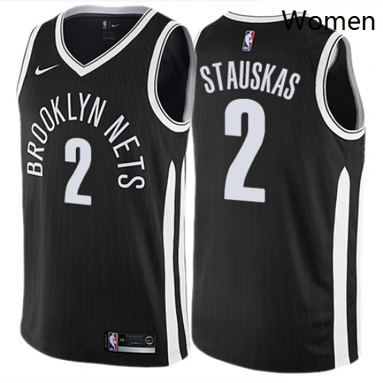 Womens Nike Brooklyn Nets 2 Nik Stauskas Swingman Black NBA Jersey City Edition Womens Nike Brooklyn Nets 2 Nik Stauskas Swingman Black NBA Jersey City Edition