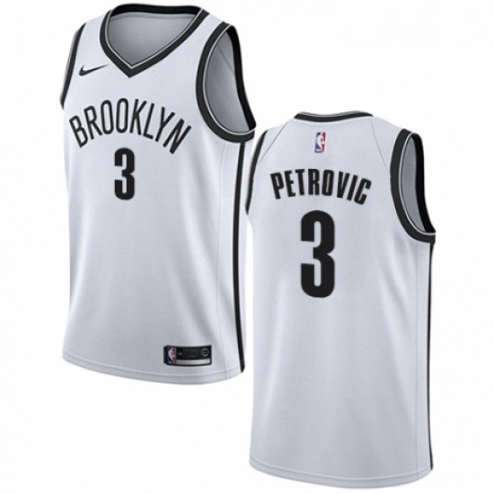 Womens Nike Brooklyn Nets 3 Drazen Petrovic Authentic White NBA Jersey Association Edition Womens Nike Brooklyn Nets 3 Drazen Petrovic Authentic White NBA Jersey Association Edition