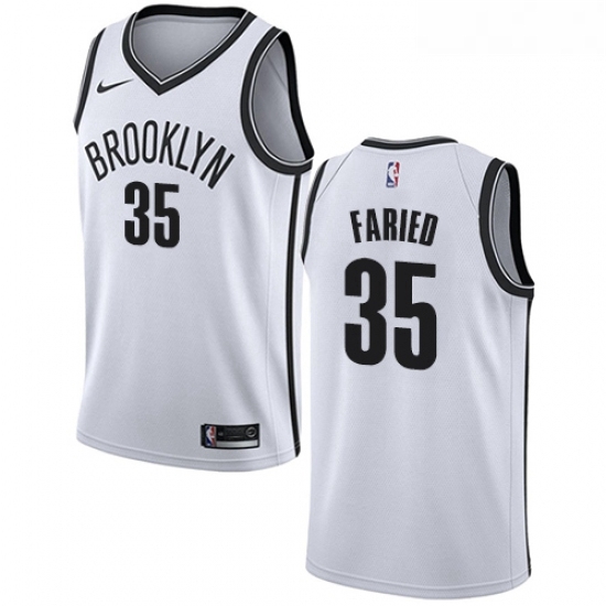 Womens Nike Brooklyn Nets 35 Kenneth Faried Swingman White NBA Jersey Association Edition Womens Nike Brooklyn Nets 35 Kenneth Faried Swingman White NBA Jersey Association Edition