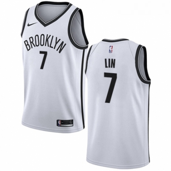 Womens Nike Brooklyn Nets 7 Jeremy Lin Authentic White NBA Jersey Association Edition Womens Nike Brooklyn Nets 7 Jeremy Lin Authentic White NBA Jersey Association Edition