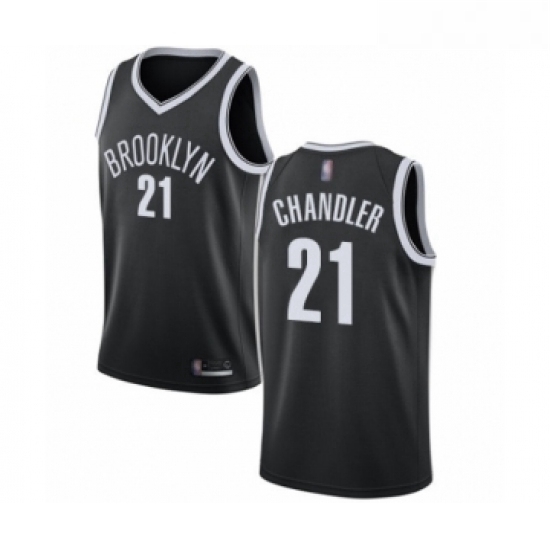 Youth Brooklyn Nets 21 Wilson Chandler Authentic Black Basketball Jersey Icon Edition 