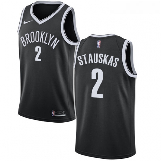 Youth Nike Brooklyn Nets 2 Nik Stauskas Swingman Black Road NBA Jersey Icon Edition Youth Nike Brooklyn Nets 2 Nik Stauskas Swingman Black Road NBA Jersey Icon Edition