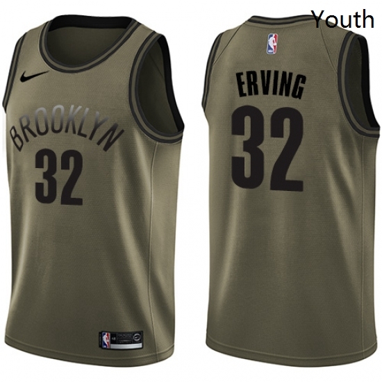 Youth Nike Brooklyn Nets 32 Julius Erving Swingman Green Salute to Service NBA Jersey Youth Nike Brooklyn Nets 32 Julius Erving Swingman Green Salute to Service NBA Jersey
