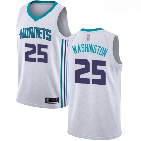 Hornets #25 PJ Washington White Basketball Jordan Swingman Association Edition Jersey Hornets #25 PJ Washington White Basketball Jordan Swingman Association Edition Jersey