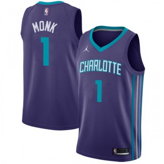 Men Nike Charlotte Hornets 1 Malik Monk Purple NBA Jordan Swingman Statement Edition Jersey Men Nike Charlotte Hornets 1 Malik Monk Purple NBA Jordan Swingman Statement Edition Jersey