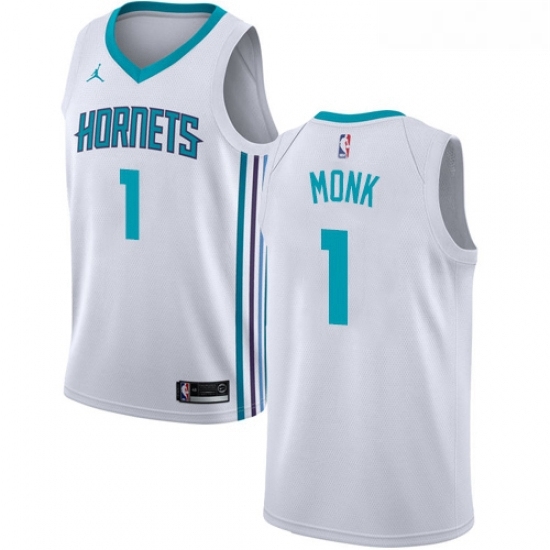 Womens Nike Jordan Charlotte Hornets 1 Malik Monk Authentic White NBA Jersey Association Edition Womens Nike Jordan Charlotte Hornets 1 Malik Monk Authentic White NBA Jersey Association Edition