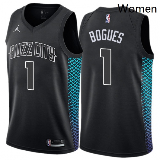 Womens Nike Jordan Charlotte Hornets 1 Muggsy Bogues Swingman Black NBA Jersey City Edition Womens Nike Jordan Charlotte Hornets 1 Muggsy Bogues Swingman Black NBA Jersey City Edition