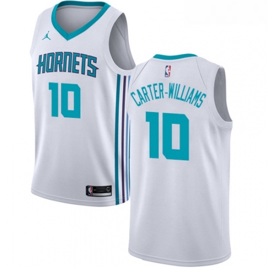 Womens Nike Jordan Charlotte Hornets 10 Michael Carter Williams Swingman White NBA Jersey Association Edition Womens Nike Jordan Charlotte Hornets 10 Michael Carter Williams Swingman White NBA Jersey Association Edition