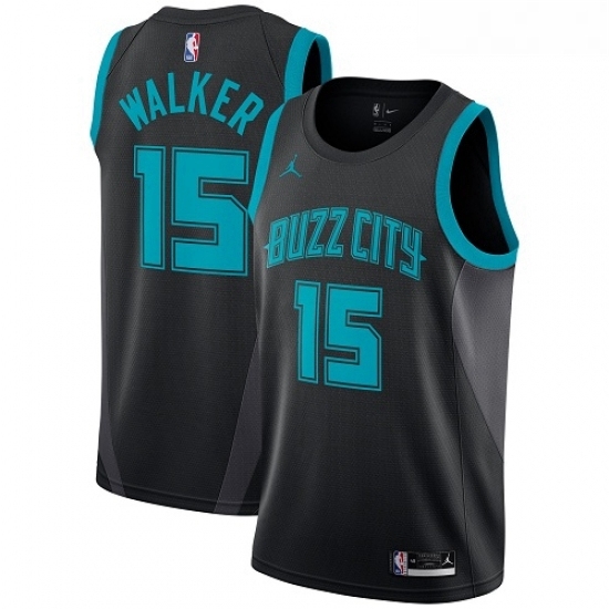 Womens Nike Jordan Charlotte Hornets 15 Kemba Walker Swingman Black NBA Jersey 2018 19 City Edition Womens Nike Jordan Charlotte Hornets 15 Kemba Walker Swingman Black NBA Jersey 2018 19 City Edition
