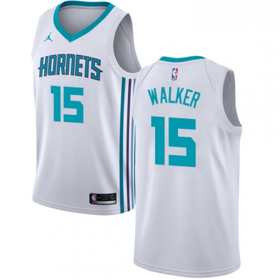 Womens Nike Jordan Charlotte Hornets 15 Kemba Walker Swingman White NBA Jersey Association Edition Womens Nike Jordan Charlotte Hornets 15 Kemba Walker Swingman White NBA Jersey Association Edition