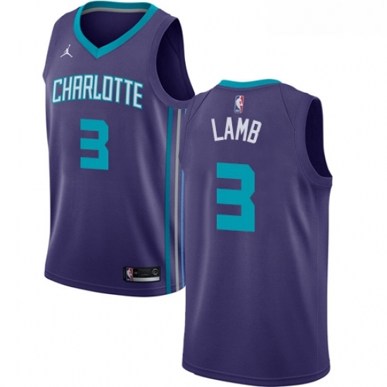 Womens Nike Jordan Charlotte Hornets 3 Jeremy Lamb Authentic Purple NBA Jersey Statement Edition Womens Nike Jordan Charlotte Hornets 3 Jeremy Lamb Authentic Purple NBA Jersey Statement Edition