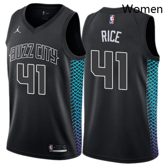 Womens Nike Jordan Charlotte Hornets 41 Glen Rice Swingman Black NBA Jersey City Edition Womens Nike Jordan Charlotte Hornets 41 Glen Rice Swingman Black NBA Jersey City Edition