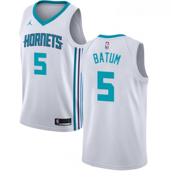Womens Nike Jordan Charlotte Hornets 5 Nicolas Batum Swingman White NBA Jersey Association Edition Womens Nike Jordan Charlotte Hornets 5 Nicolas Batum Swingman White NBA Jersey Association Edition