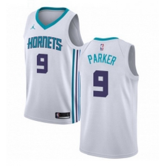 Womens Nike Jordan Charlotte Hornets 9 Tony Parker Swingman White NBA Jersey Association Edition 