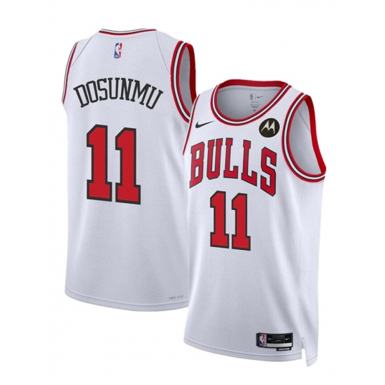 Men Chicago Bulls 11 Ayo Dosunmu White 2024 Association Edition Stitched Basketball Jersey Men Chicago Bulls 11 Ayo Dosunmu White 2024 Association Edition Stitched Basketball Jersey