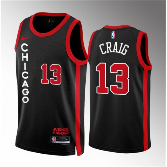 Men Chicago Bulls 13 Torrey Craig Black 2023 24 City Edition Stitched Basketball Jersey Men Chicago Bulls 13 Torrey Craig Black 2023 24 City Edition Stitched Basketball Jersey