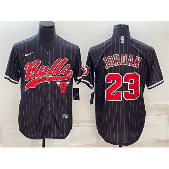 Men Chicago Bulls 23 Michael Jordan Black With Patch Cool Base Stitched Baseball Jersey Men Chicago Bulls 23 Michael Jordan Black With Patch Cool Base Stitched Baseball Jersey