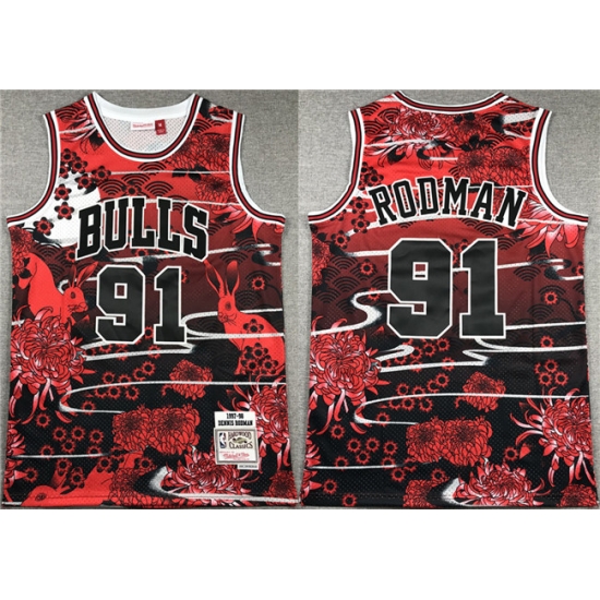 Men Chicago Bulls 91 Dennis Rodman Black Red Stitched Jersey Men Chicago Bulls 91 Dennis Rodman Black Red Stitched Jersey