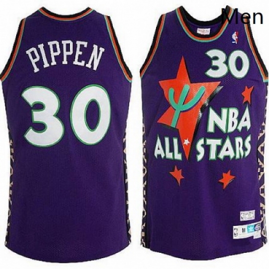 Mens Adidas Chicago Bulls 30 Scottie Pippen Authentic Purple 1995 All Star Throwback NBA Jersey Mens Adidas Chicago Bulls 30 Scottie Pippen Authentic Purple 1995 All Star Throwback NBA Jersey