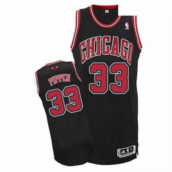 Mens Adidas Chicago Bulls 33 Scottie Pippen Authentic Black Alternate NBA Jersey Mens Adidas Chicago Bulls 33 Scottie Pippen Authentic Black Alternate NBA Jersey