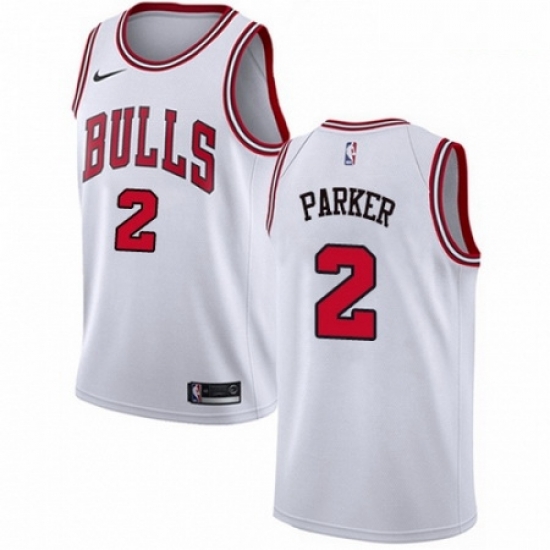 Mens Nike Chicago Bulls 2 Jabari Parker Swingman White NBA Jersey Association Edition Mens Nike Chicago Bulls 2 Jabari Parker Swingman White NBA Jersey Association Edition