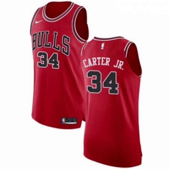 Mens Nike Chicago Bulls 34 Wendell Carter Jr Authentic Red NBA Jersey Icon Edition Mens Nike Chicago Bulls 34 Wendell Carter Jr Authentic Red NBA Jersey Icon Edition