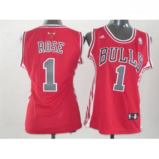 Bulls 1 Derrick Rose Red Womens Road Stitched NBA Jers Bulls 1 Derrick Rose Red Womens Road Stitched NBA Jers