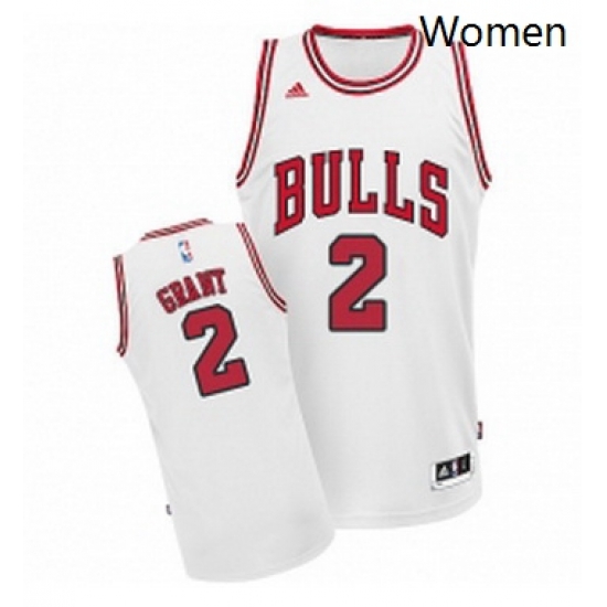 Womens Adidas Chicago Bulls 2 Jerian Grant Swingman White Home NBA Jersey Womens Adidas Chicago Bulls 2 Jerian Grant Swingman White Home NBA Jersey