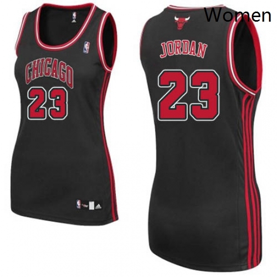 Womens Adidas Chicago Bulls 23 Michael Jordan Authentic Black Alternate NBA Jersey Womens Adidas Chicago Bulls 23 Michael Jordan Authentic Black Alternate NBA Jersey