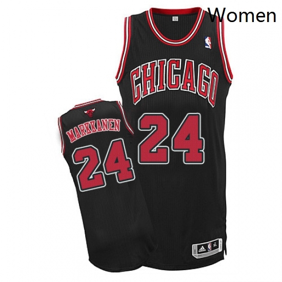 Womens Adidas Chicago Bulls 24 Lauri Markkanen Authentic Black Alternate NBA Jersey Womens Adidas Chicago Bulls 24 Lauri Markkanen Authentic Black Alternate NBA Jersey